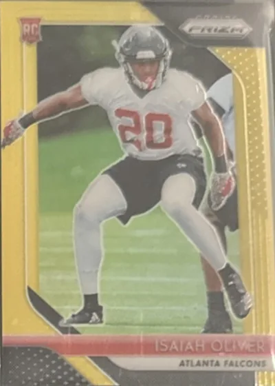 2018 Prizm NFL Isaiah Oliver Rookies #259 True Gold
