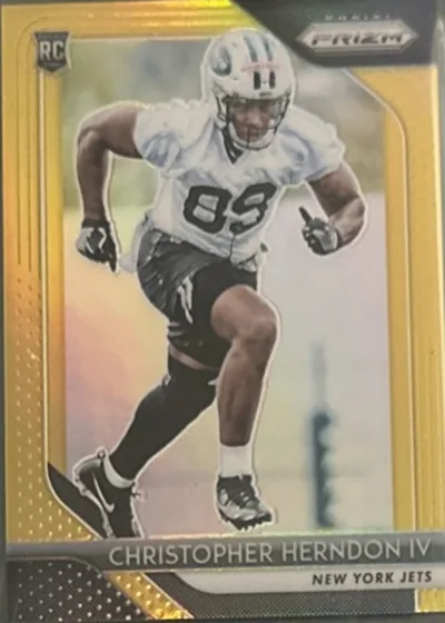 2018 Prizm NFL Christopher Herndon IV Rookies #271 True Gold
