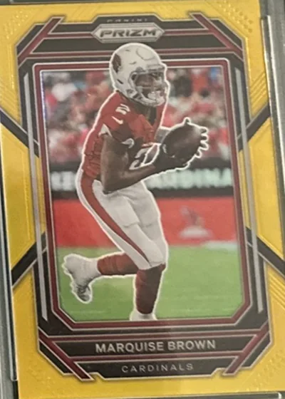 2022 Prizm NFL Marquise Brown Base #3 True Gold
