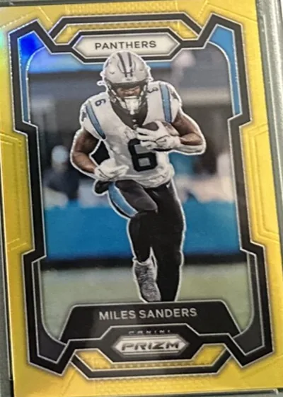 2023 Prizm NFL Miles Sanders Base #44 True Gold